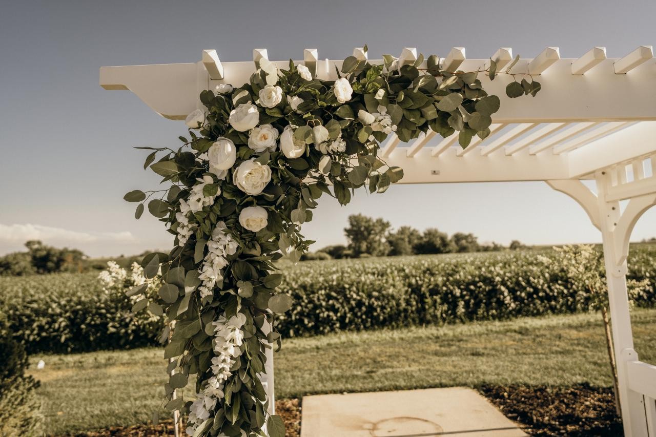 Floral ceremony arbor